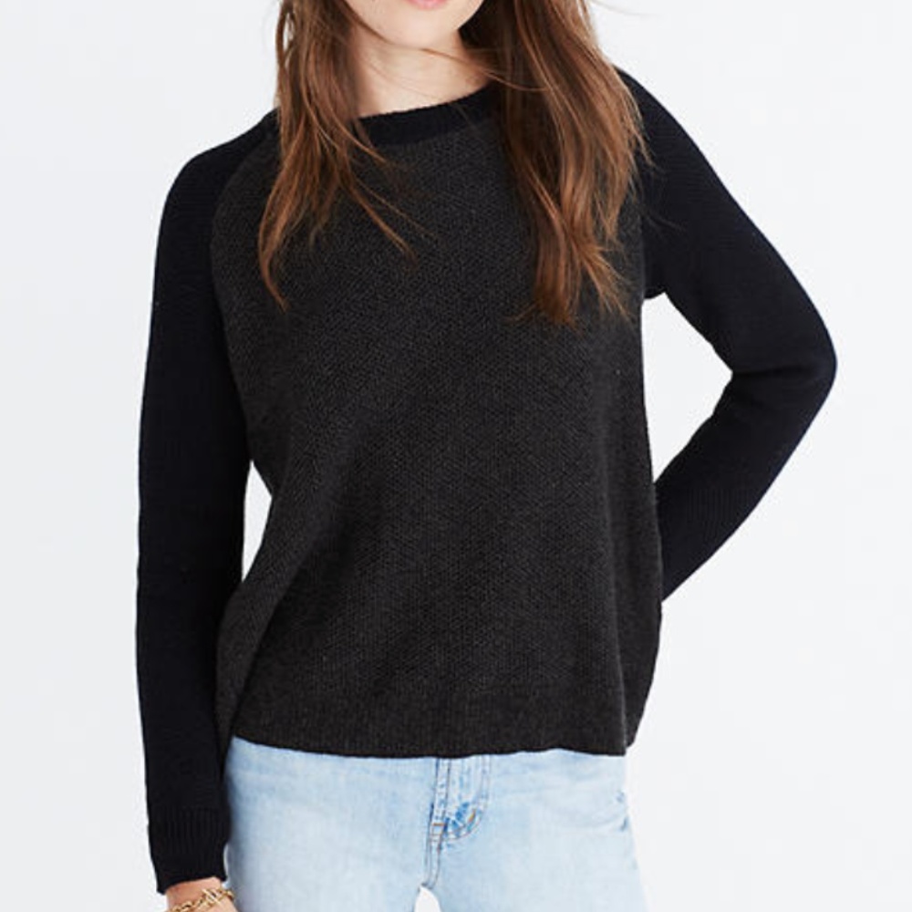 Madewell Crossback Colorblock Sweater